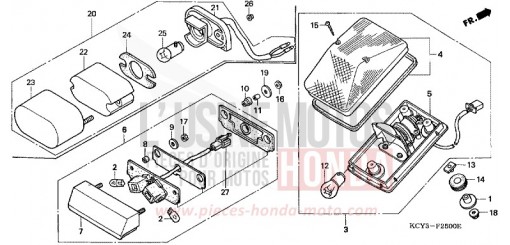 FEU ARRIERE XR400RY de 2000